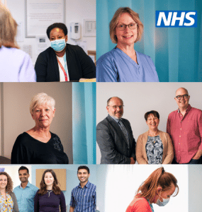 A grid of images showing different healthcare workers.